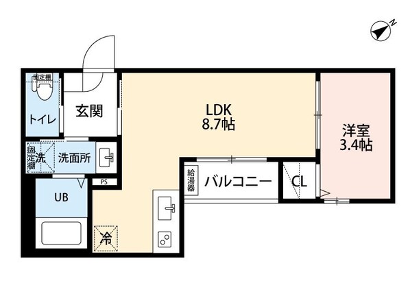 新守山駅 徒歩9分 2階の物件間取画像